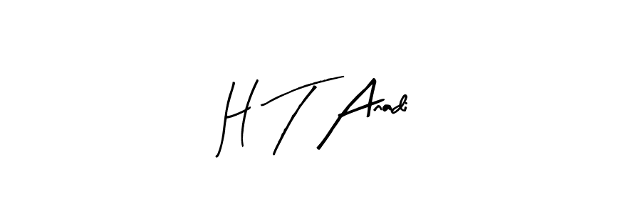 Create a beautiful signature design for name H T Anadi. With this signature (Arty Signature) fonts, you can make a handwritten signature for free. H T Anadi signature style 8 images and pictures png