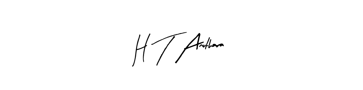 Arty Signature is a professional signature style that is perfect for those who want to add a touch of class to their signature. It is also a great choice for those who want to make their signature more unique. Get H T Anuthara name to fancy signature for free. H T Anuthara signature style 8 images and pictures png