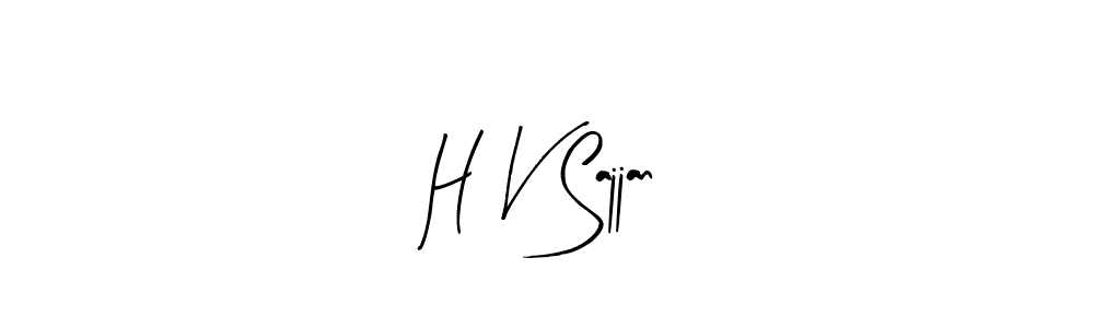 Create a beautiful signature design for name H V Sajjan. With this signature (Arty Signature) fonts, you can make a handwritten signature for free. H V Sajjan signature style 8 images and pictures png
