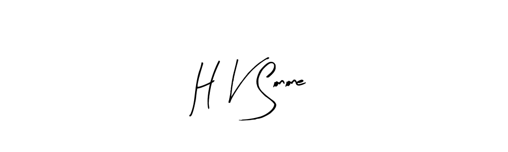 Design your own signature with our free online signature maker. With this signature software, you can create a handwritten (Arty Signature) signature for name H V Sonone. H V Sonone signature style 8 images and pictures png