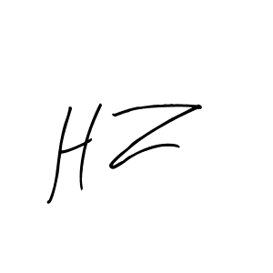 Similarly Arty Signature is the best handwritten signature design. Signature creator online .You can use it as an online autograph creator for name H Z. H Z signature style 8 images and pictures png