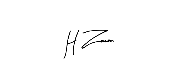 Create a beautiful signature design for name H Zaman. With this signature (Arty Signature) fonts, you can make a handwritten signature for free. H Zaman signature style 8 images and pictures png