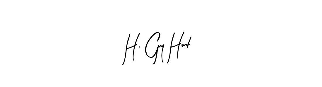 The best way (Arty Signature) to make a short signature is to pick only two or three words in your name. The name H. Guy Hunt include a total of six letters. For converting this name. H. Guy Hunt signature style 8 images and pictures png