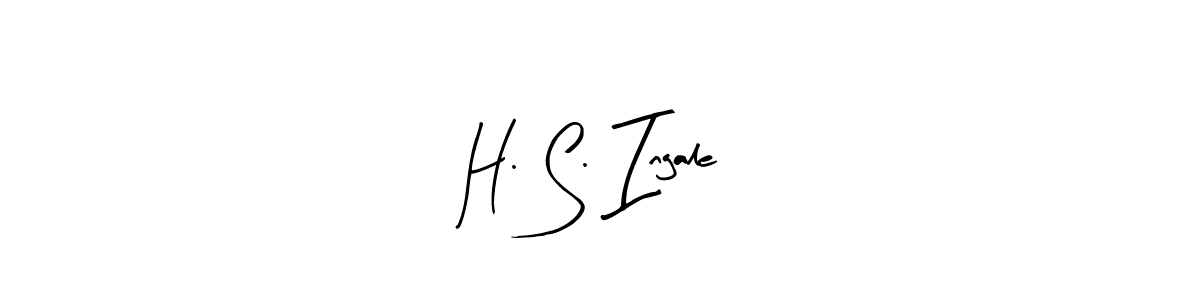 Design your own signature with our free online signature maker. With this signature software, you can create a handwritten (Arty Signature) signature for name H. S. Ingale. H. S. Ingale signature style 8 images and pictures png