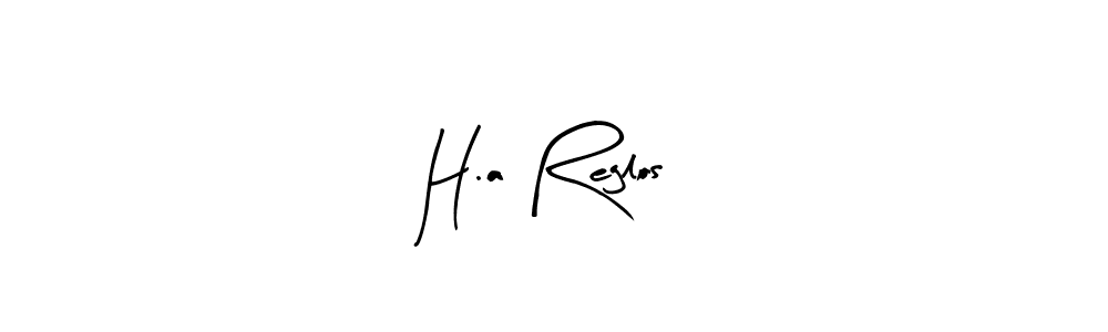 Use a signature maker to create a handwritten signature online. With this signature software, you can design (Arty Signature) your own signature for name H.a Reglos. H.a Reglos signature style 8 images and pictures png