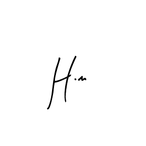 Create a beautiful signature design for name H.m. With this signature (Arty Signature) fonts, you can make a handwritten signature for free. H.m signature style 8 images and pictures png