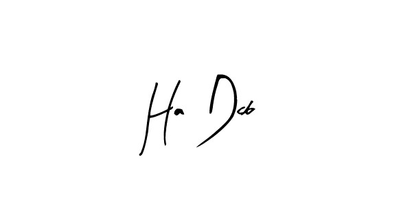 Similarly Arty Signature is the best handwritten signature design. Signature creator online .You can use it as an online autograph creator for name Ha Dcb. Ha Dcb signature style 8 images and pictures png