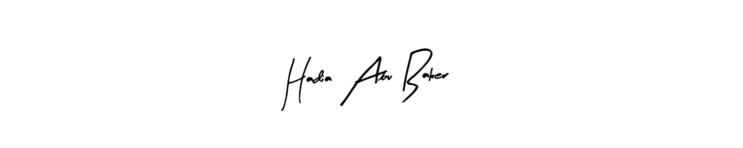 Use a signature maker to create a handwritten signature online. With this signature software, you can design (Arty Signature) your own signature for name Hadia Abu Baker. Hadia Abu Baker signature style 8 images and pictures png