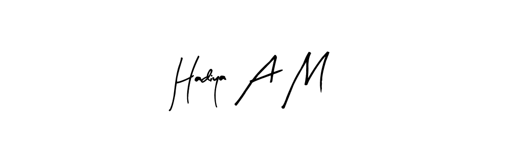 if you are searching for the best signature style for your name Hadiya A M. so please give up your signature search. here we have designed multiple signature styles  using Arty Signature. Hadiya A M signature style 8 images and pictures png