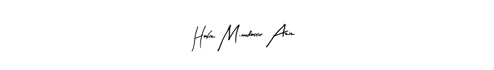 Similarly Arty Signature is the best handwritten signature design. Signature creator online .You can use it as an online autograph creator for name Hafiz M.mudassir Aziz. Hafiz M.mudassir Aziz signature style 8 images and pictures png