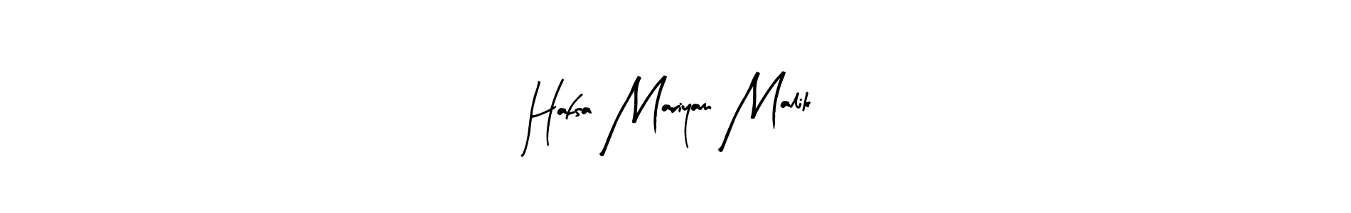 Create a beautiful signature design for name Hafsa Mariyam Malik. With this signature (Arty Signature) fonts, you can make a handwritten signature for free. Hafsa Mariyam Malik signature style 8 images and pictures png