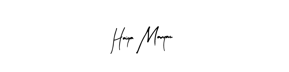 The best way (Arty Signature) to make a short signature is to pick only two or three words in your name. The name Haiqa Maryam include a total of six letters. For converting this name. Haiqa Maryam signature style 8 images and pictures png
