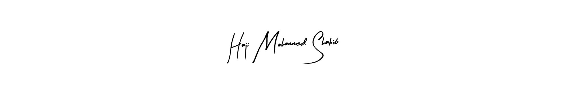 Arty Signature is a professional signature style that is perfect for those who want to add a touch of class to their signature. It is also a great choice for those who want to make their signature more unique. Get Haji Mohammed Shakib name to fancy signature for free. Haji Mohammed Shakib signature style 8 images and pictures png
