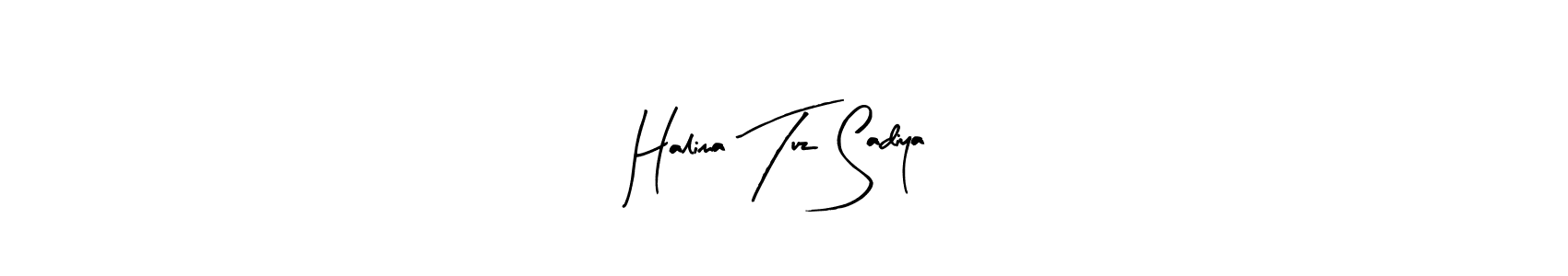 if you are searching for the best signature style for your name Halima Tuz Sadiya. so please give up your signature search. here we have designed multiple signature styles  using Arty Signature. Halima Tuz Sadiya signature style 8 images and pictures png