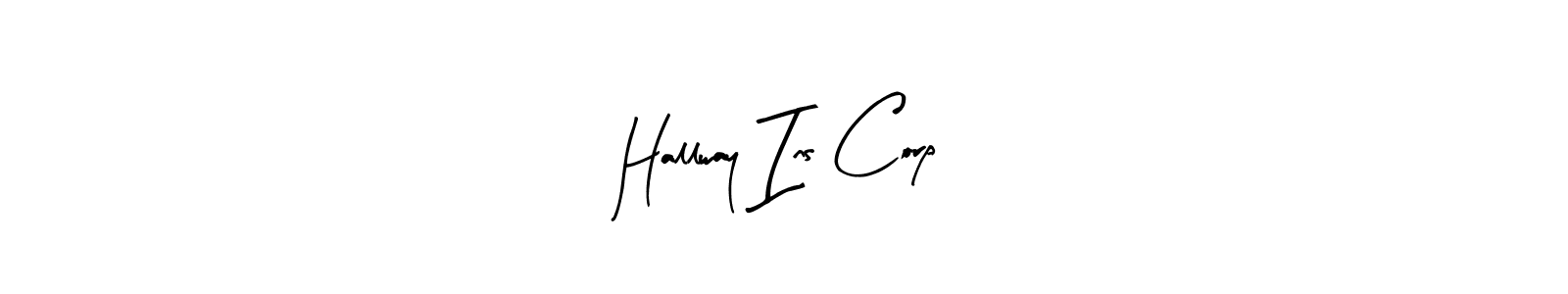 The best way (Arty Signature) to make a short signature is to pick only two or three words in your name. The name Hallway Ins Corp include a total of six letters. For converting this name. Hallway Ins Corp signature style 8 images and pictures png