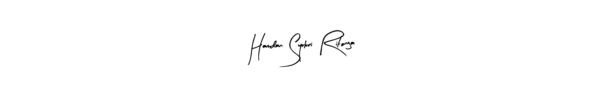 How to make Hamdan Syukri Ritonga name signature. Use Arty Signature style for creating short signs online. This is the latest handwritten sign. Hamdan Syukri Ritonga signature style 8 images and pictures png
