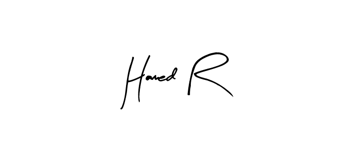 Similarly Arty Signature is the best handwritten signature design. Signature creator online .You can use it as an online autograph creator for name Hamed R. Hamed R signature style 8 images and pictures png