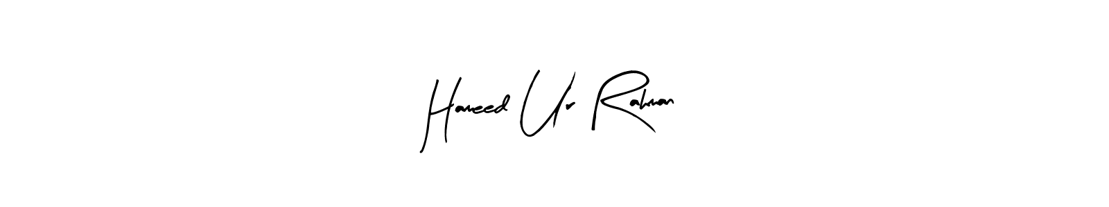 Similarly Arty Signature is the best handwritten signature design. Signature creator online .You can use it as an online autograph creator for name Hameed Ur Rahman. Hameed Ur Rahman signature style 8 images and pictures png