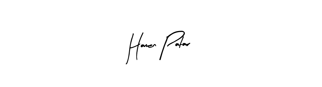 Use a signature maker to create a handwritten signature online. With this signature software, you can design (Arty Signature) your own signature for name Hamen Patar. Hamen Patar signature style 8 images and pictures png