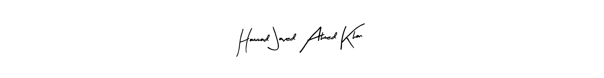 This is the best signature style for the Hammad Javed Ahmed Khan name. Also you like these signature font (Arty Signature). Mix name signature. Hammad Javed Ahmed Khan signature style 8 images and pictures png