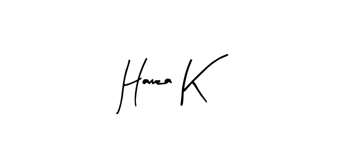 Hamza K stylish signature style. Best Handwritten Sign (Arty Signature) for my name. Handwritten Signature Collection Ideas for my name Hamza K. Hamza K signature style 8 images and pictures png