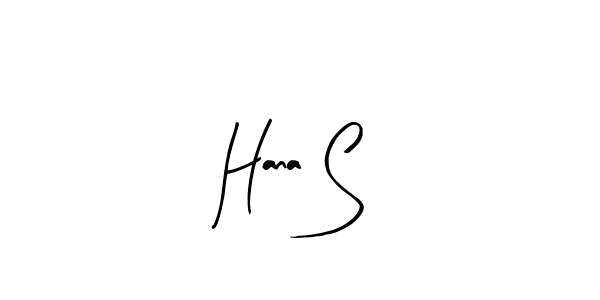How to make Hana S name signature. Use Arty Signature style for creating short signs online. This is the latest handwritten sign. Hana S signature style 8 images and pictures png