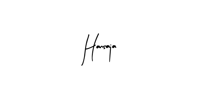 How to make Hansaja name signature. Use Arty Signature style for creating short signs online. This is the latest handwritten sign. Hansaja signature style 8 images and pictures png