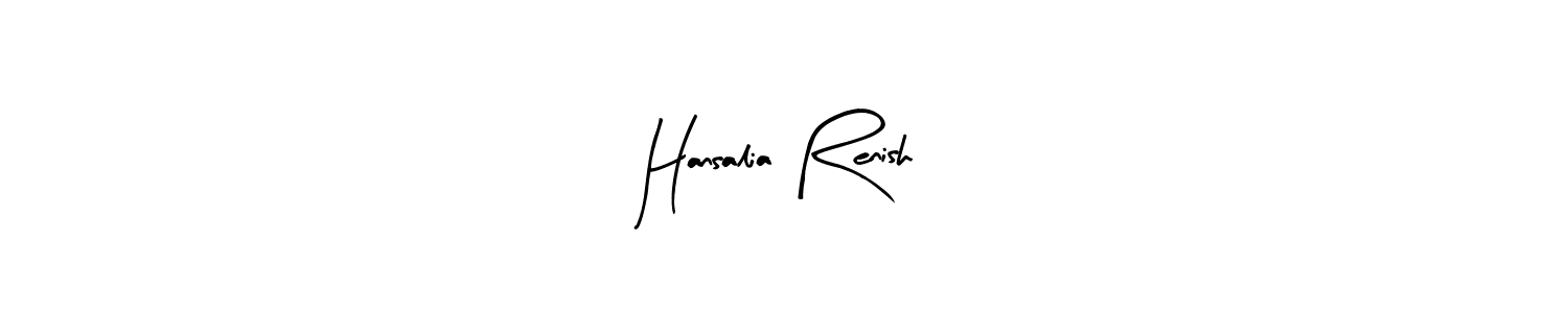 How to make Hansalia Renish signature? Arty Signature is a professional autograph style. Create handwritten signature for Hansalia Renish name. Hansalia Renish signature style 8 images and pictures png