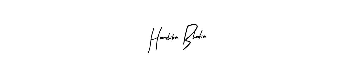 You should practise on your own different ways (Arty Signature) to write your name (Hanshika Bhatia) in signature. don't let someone else do it for you. Hanshika Bhatia signature style 8 images and pictures png