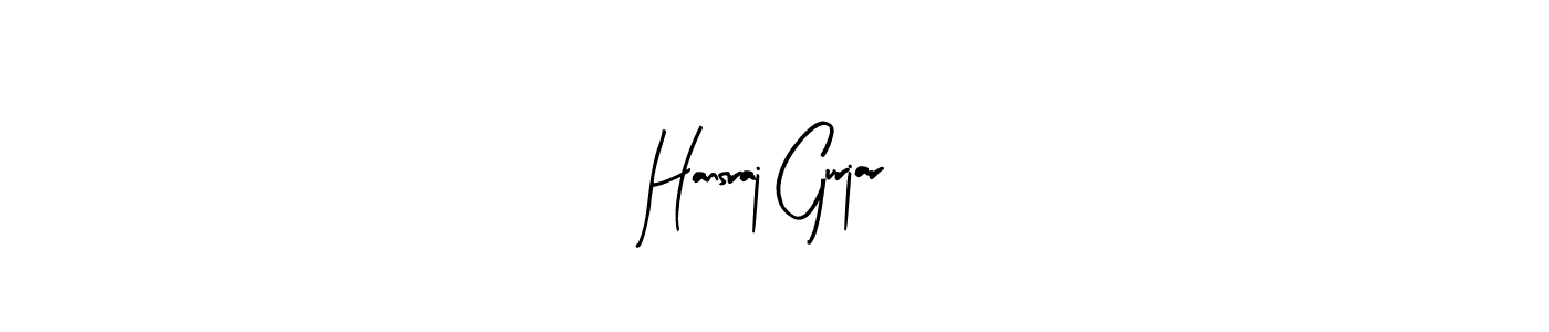 How to make Hansraj Gurjar signature? Arty Signature is a professional autograph style. Create handwritten signature for Hansraj Gurjar name. Hansraj Gurjar signature style 8 images and pictures png