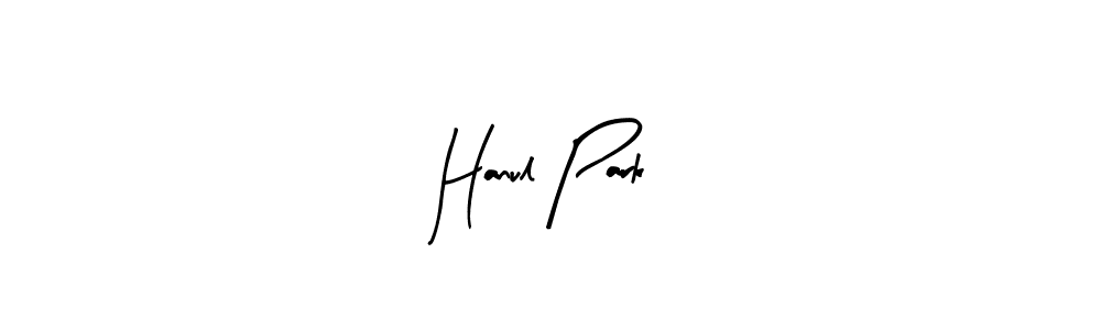How to make Hanul Park name signature. Use Arty Signature style for creating short signs online. This is the latest handwritten sign. Hanul Park signature style 8 images and pictures png