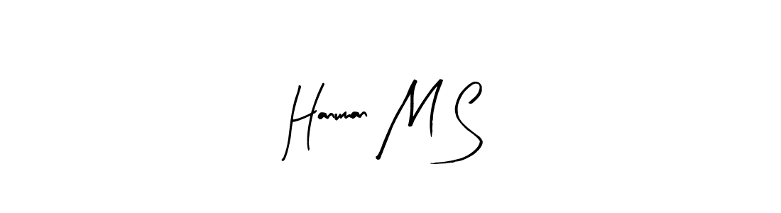 How to make Hanuman M S name signature. Use Arty Signature style for creating short signs online. This is the latest handwritten sign. Hanuman M S signature style 8 images and pictures png