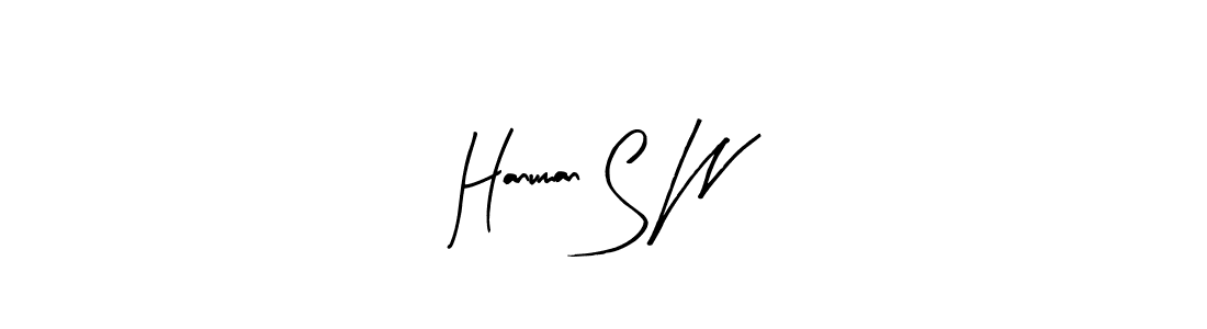 Create a beautiful signature design for name Hanuman S W. With this signature (Arty Signature) fonts, you can make a handwritten signature for free. Hanuman S W signature style 8 images and pictures png