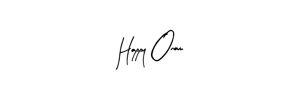 Design your own signature with our free online signature maker. With this signature software, you can create a handwritten (Arty Signature) signature for name Happy Onam. Happy Onam signature style 8 images and pictures png
