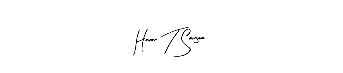 You should practise on your own different ways (Arty Signature) to write your name (Haran T Sangma) in signature. don't let someone else do it for you. Haran T Sangma signature style 8 images and pictures png