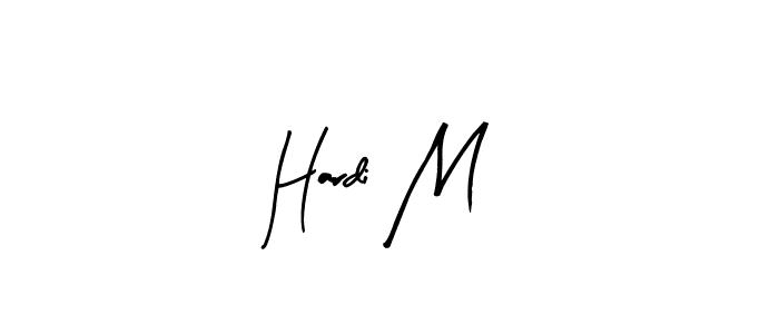 Arty Signature is a professional signature style that is perfect for those who want to add a touch of class to their signature. It is also a great choice for those who want to make their signature more unique. Get Hardi M name to fancy signature for free. Hardi M signature style 8 images and pictures png