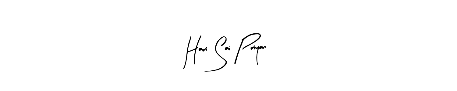 How to make Hari Sai Priyan name signature. Use Arty Signature style for creating short signs online. This is the latest handwritten sign. Hari Sai Priyan signature style 8 images and pictures png