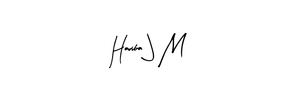 Make a beautiful signature design for name Hariba J M. Use this online signature maker to create a handwritten signature for free. Hariba J M signature style 8 images and pictures png