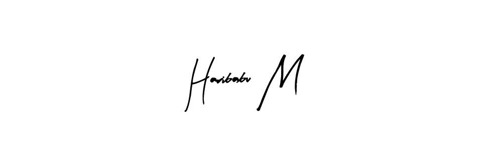 Make a beautiful signature design for name Haribabu M. Use this online signature maker to create a handwritten signature for free. Haribabu M signature style 8 images and pictures png