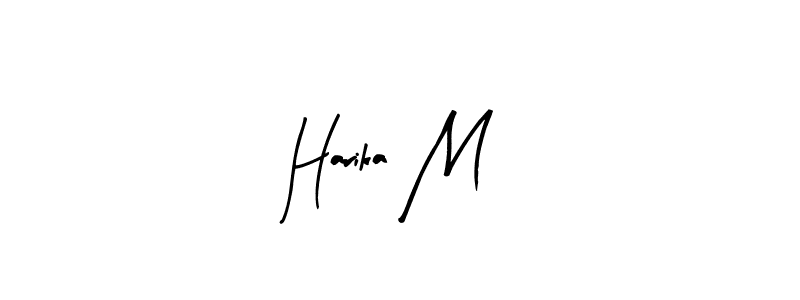 Harika M stylish signature style. Best Handwritten Sign (Arty Signature) for my name. Handwritten Signature Collection Ideas for my name Harika M. Harika M signature style 8 images and pictures png