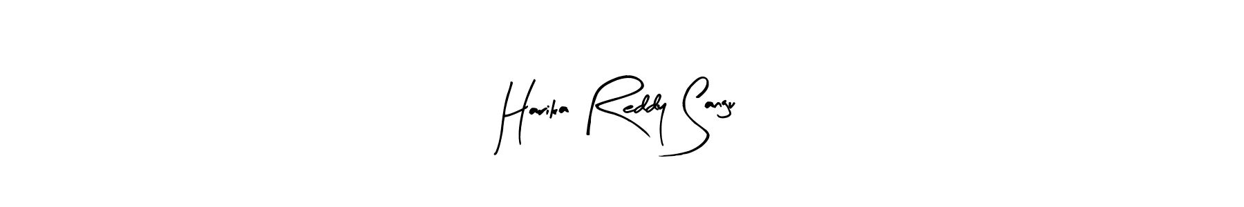 The best way (Arty Signature) to make a short signature is to pick only two or three words in your name. The name Harika Reddy Sangu include a total of six letters. For converting this name. Harika Reddy Sangu signature style 8 images and pictures png