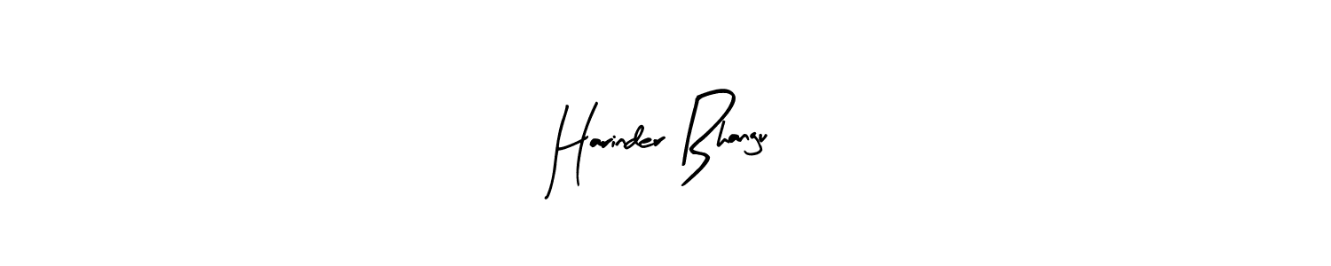 How to make Harinder Bhangu signature? Arty Signature is a professional autograph style. Create handwritten signature for Harinder Bhangu name. Harinder Bhangu signature style 8 images and pictures png