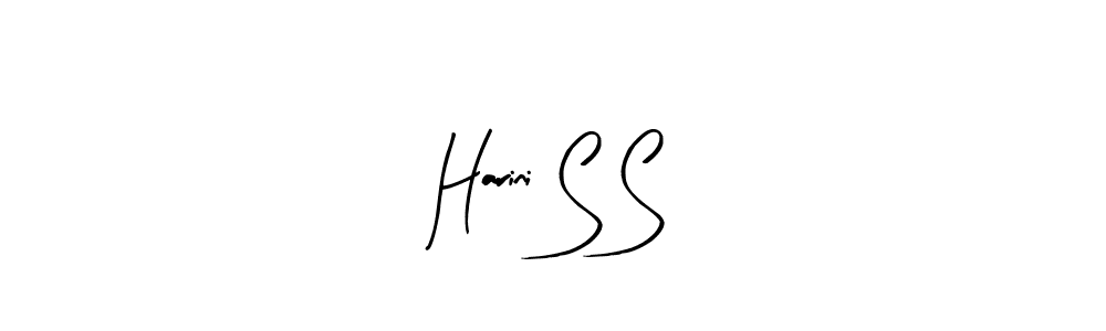 The best way (Arty Signature) to make a short signature is to pick only two or three words in your name. The name Harini S S include a total of six letters. For converting this name. Harini S S signature style 8 images and pictures png