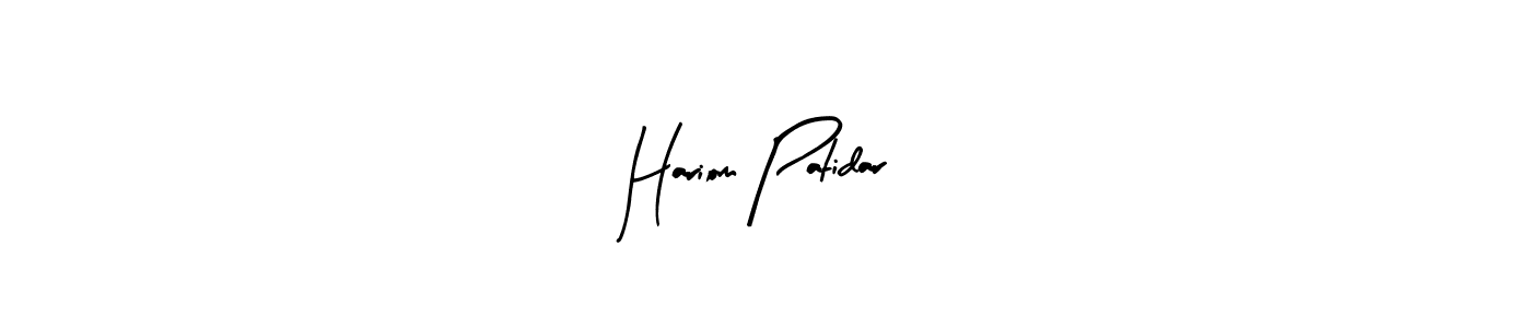 It looks lik you need a new signature style for name Hariom Patidar. Design unique handwritten (Arty Signature) signature with our free signature maker in just a few clicks. Hariom Patidar signature style 8 images and pictures png