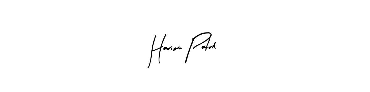 Similarly Arty Signature is the best handwritten signature design. Signature creator online .You can use it as an online autograph creator for name Hariom Patrl. Hariom Patrl signature style 8 images and pictures png