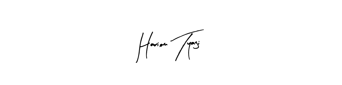 Use a signature maker to create a handwritten signature online. With this signature software, you can design (Arty Signature) your own signature for name Hariom Tyagi. Hariom Tyagi signature style 8 images and pictures png
