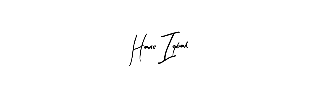 How to make Haris Iqbal name signature. Use Arty Signature style for creating short signs online. This is the latest handwritten sign. Haris Iqbal signature style 8 images and pictures png