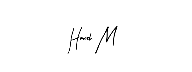 Use a signature maker to create a handwritten signature online. With this signature software, you can design (Arty Signature) your own signature for name Harish M. Harish M signature style 8 images and pictures png