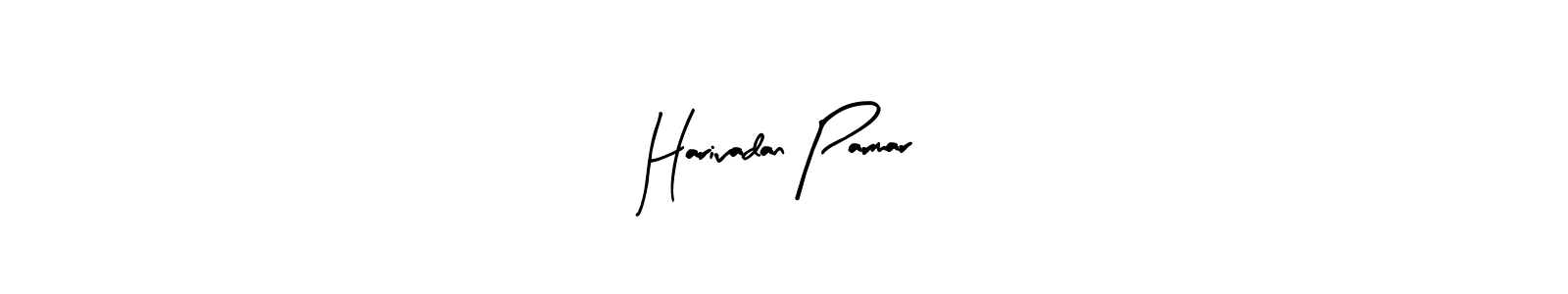 How to make Harivadan Parmar name signature. Use Arty Signature style for creating short signs online. This is the latest handwritten sign. Harivadan Parmar signature style 8 images and pictures png