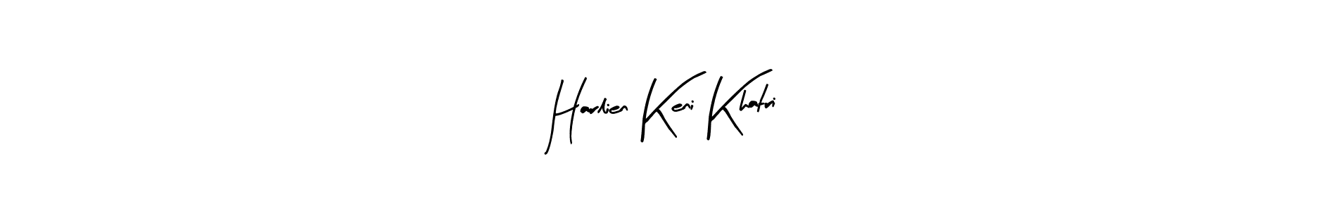 Here are the top 10 professional signature styles for the name Harlien Keni Khatri. These are the best autograph styles you can use for your name. Harlien Keni Khatri signature style 8 images and pictures png